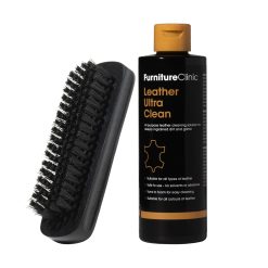 Furniture Clinic Leather Ultra Clean and Leather Cleaning Brush - All-Purpose Leather Cleaner for Sofas - Leather Car Interior Cleaner and Soft Brush - Deep Cleans All Leather...