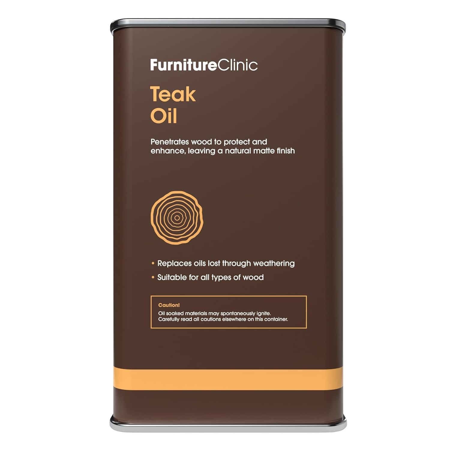 Furniture Clinic Teak Oil for Wood 5L - Restore & Prevent Drying of Indoor & Outdoor Wooden Garden Furniture - Quick Drying Restorer & Protector Treatment, Natural Matt Finish