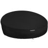 Garden Day Bed Covers Waterproof Patio Rattan Daybed Cover Heavy Duty 600D Oxford Fabric Windproof Anti-UV Outdoor Round Sofa Canopy Day Bed Cover Air Vent, (190x90/50cm) - Black