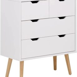 GFW Nyborg 2+2 Drawer Chest of Drawers, White