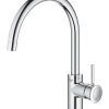 GROHE Start – Single Lever Kitchen Mixer Tap (High C-Spout, 360˚ Swivel Range, 28 mm Ceramic Cartridge, Min. Recommended Pressure 1.0 Bar, Tails 3/8 Inch), Quick Mount Included,...