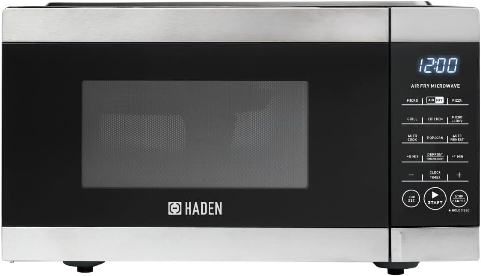 Haden 25L 4-in-1 Digital Air Fryer Microwave and Convection & Grill Oven - 900W Microwave, 1500W Air Fry, Digital Controls, Easy-Clean Stainless Steel, Matte Black