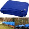 Heavy Duty Tarpaulin Waterproof Cover Tarp Tent Sheet for Camping Caravan Boat Car Picnic Outdoor Furniture Wood Covering with Strong Eyelets (12ft x 16ft)