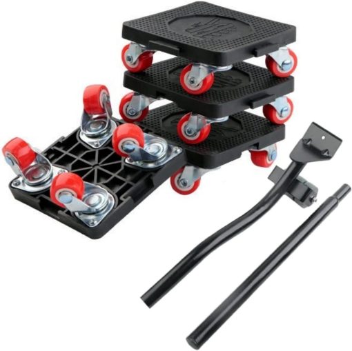Heavy Furniture Mover Dolly Set with Lifter, 360° Rotation 4-Wheel ...