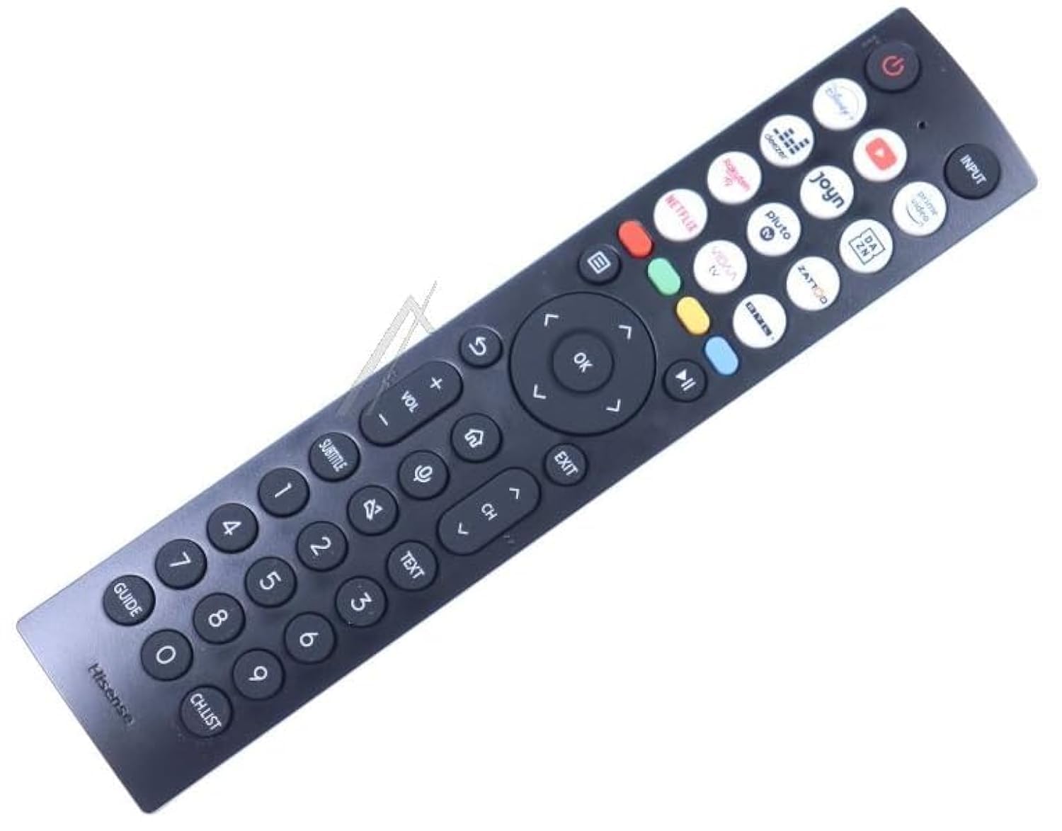 Hisense ERF2M36H Remote Control, Original, Ergonomic, for Television, Infrared, 2 AAA Batteries, 10 meters Range, 1 Unit, US