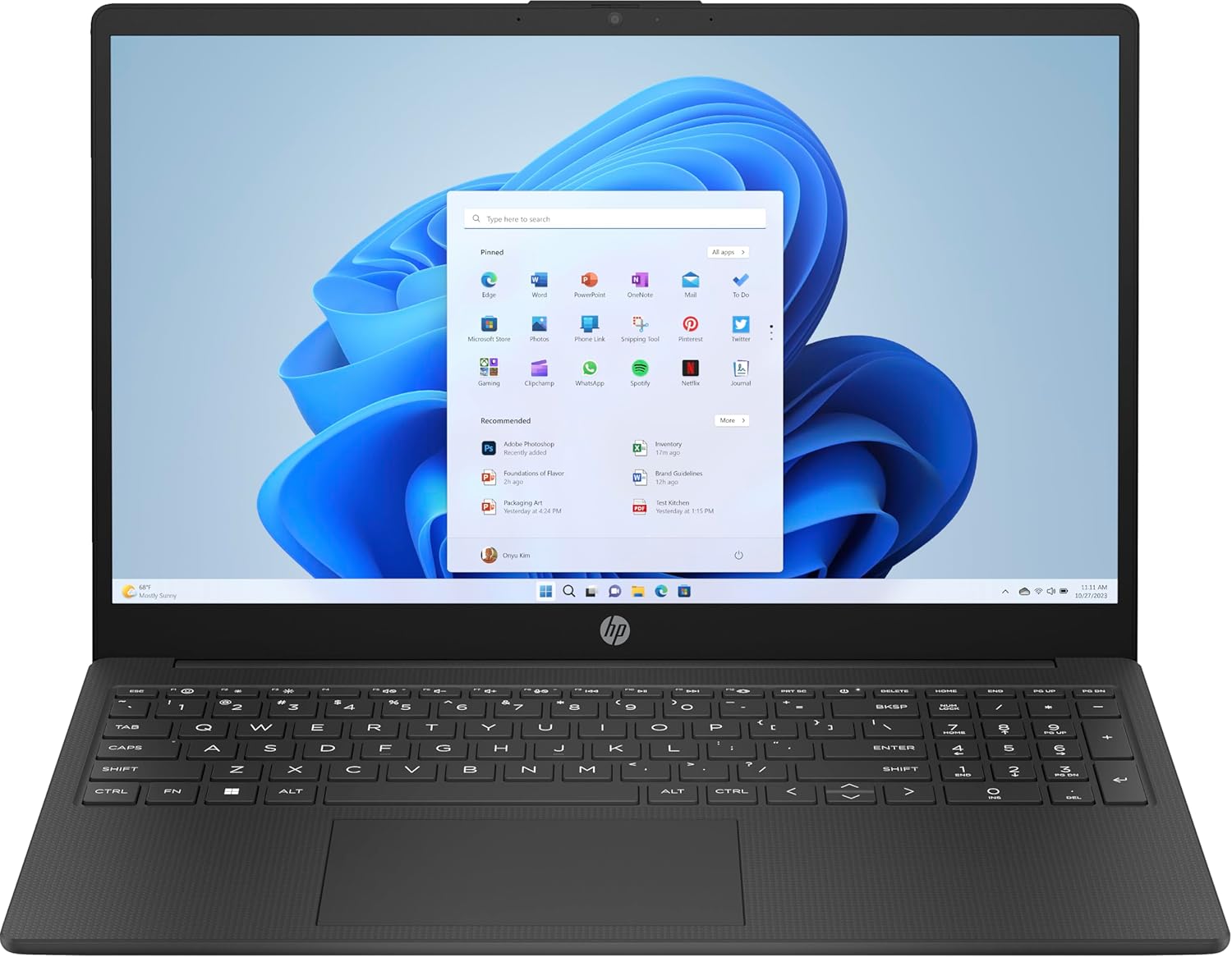 HP Laptop 15-fc0017na 15.6” FullHD – AMD Ryzen 5 7520U (2.8/4.3GHz), 512GB PCIe Gen 4.0x4 NVMe, 8GB LPDDR5, WIFI 6 & BT 5.3, HD Webcam, UK Keys, Stereo Speakers, Windows 11 Pro...