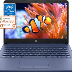 HP Stream 14 inch Laptop for Student and Business, Intel Quad-Core Processor, 4GB RAM, 64GB eMMC, 1-Year Office 365, Webcam, 12H Long Battery Life, Lightweight & Slim Laptop,...