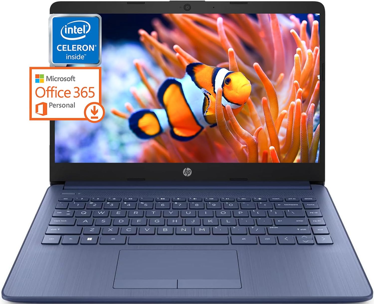 HP Stream 14 inch Laptop for Student and Business, Intel Quad-Core Processor, 4GB RAM, 64GB eMMC, 1-Year Office 365, Webcam, 12H Long Battery Life, Lightweight & Slim Laptop,...