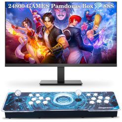 Hugawelo 3D Arcade Game Console, 36800 Games, WiFi, 720P HD, Pandora Box 88S for TV/PC/Projector