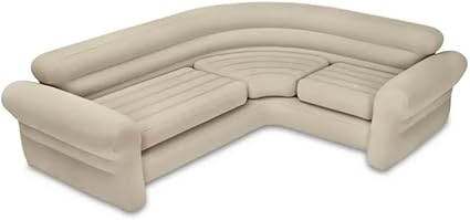 Intex Inflatable Corner Living Room Neutral Sectional Sofa