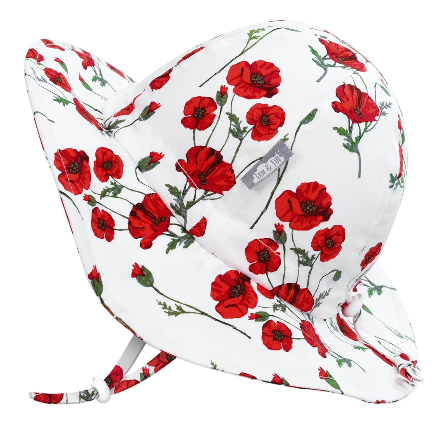 JAN & JUL Grow-with-Me Large Brim Cotton Floppy Sun Hat with UV Protection for Girls