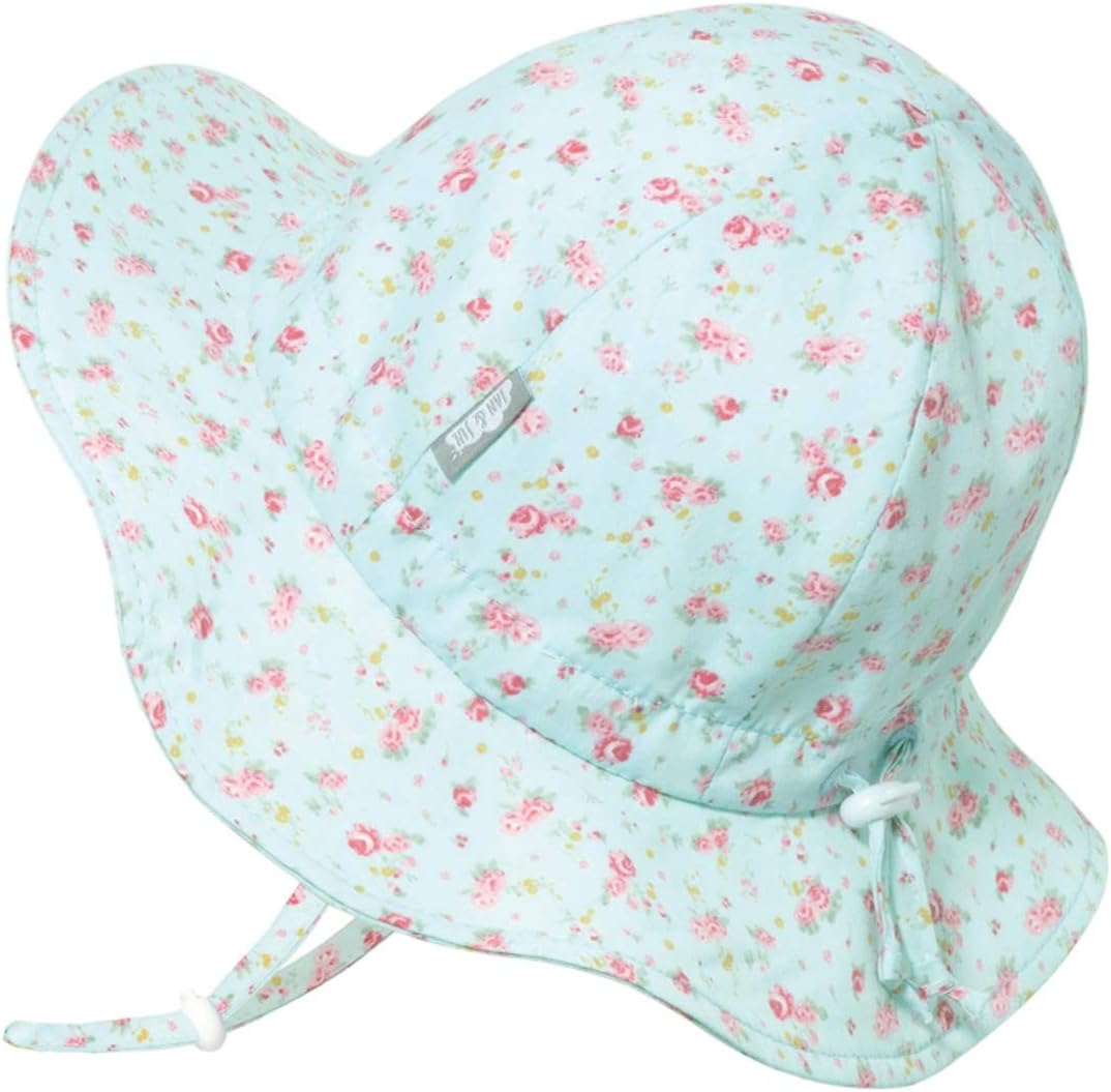JAN & JUL Grow-with-Me Large Brim Cotton Floppy Sun Hat with UV Protection for Girls