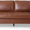 KCUZO Home Furniture Leather Square Arm Sofa Small Apartment Living Room Hotel Leisure