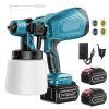 Kottwca Cordless Paint Sprayer With 21V Battery, Fence Paint Sprayers With 1000ml Container, HVLP Paint Spray Gun With 2 x 3000mAh Batteries & Charger for Home Walls & Ceilings,...
