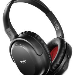 LINDY BNX-60 Wireless Active Noise Cancelling (ANC) Headphones, aptX - comfort, lightweight – built-in mic for hands-free calls – Matt Black