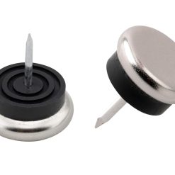 Master Furniture Glider, Furniture Slides, Nail in Glides, Metal, with a pin and Buffer, Diameter 20 mm, 8 Pieces, 644546