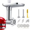 Metal Food Grinder Attachments for KitchenAid Stand Mixers, Meat Grinder, Sausage Stuffer Includes Two Sausage Stuffer Tubes, Durable Perfect Attachment for KitchenAid Mixers,...