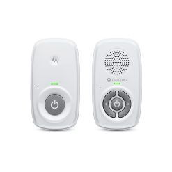 Motorola Nursery AM21/MBP21 Audio Baby Monitor - Digital Baby Monitor with DECT Technology for Audio Monitoring - 300 Meter Range - High Sensitivity Microphone - White