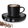 Mug Warmer, Coffee Mug Warmer for Desk, Cup Warmer with 3 Temperature Settings, 2-12H Timing, 4H Auto Shut-Off, Electric Beverage Warmer for Heating Coffee, Tea, Milk, Candle...