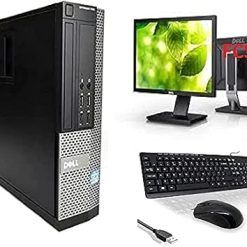 Optiplex Dell Intel i7-2600 Quad Core 16GB RAM 256GB SSD + 1TB HDD WiFi Windows 10 Desktop PC 22 FCS Computer Bundle (Renewed) (Renewed)