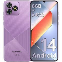 OUKITEL C53 Mobile Phones 2024, 6.6" HD+ Waterdrop Screen Android 14 Phone, 4300mAh Smartphone, 8GB+64GB/1TB Octa Core, 13MP Main Camera, 4G Dual SIM Free Unlocked, Face...