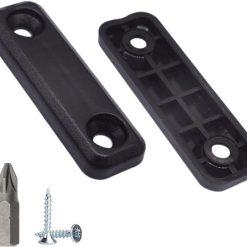 (Pack of 20 pcs) Black Furniture Legs, Height 5 mm, Furniture Risers, Material Plastic, Screws Included (20, Black)