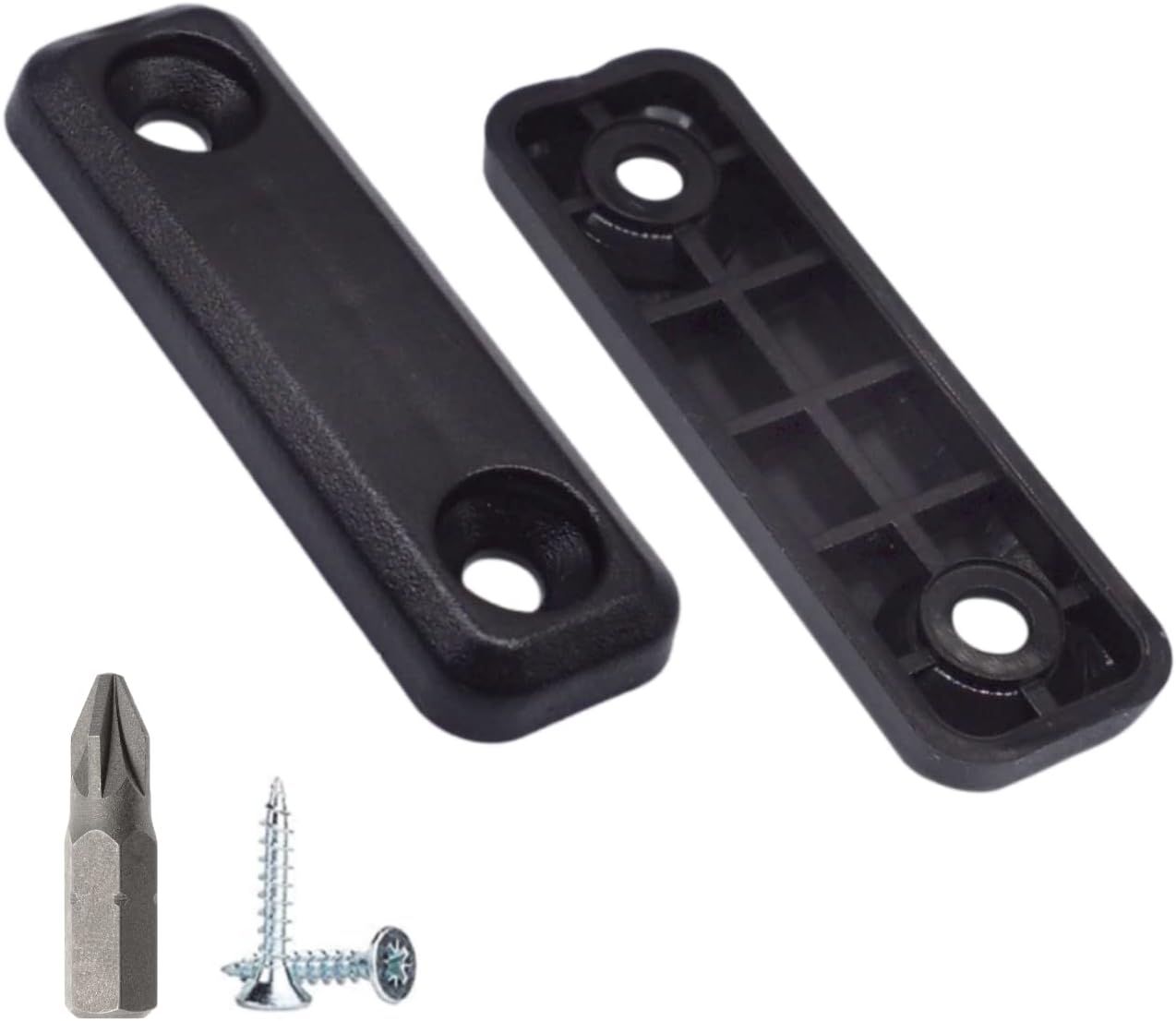 (Pack of 20 pcs) Black Furniture Legs, Height 5 mm, Furniture Risers, Material Plastic, Screws Included (20, Black)