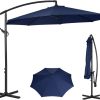 Panana 3M Garden Cantilever Parasol Outdoor Banana Hanging Umbrella 8 Sturdy Ribs with Crank Mechanism Sun Shade Canopy for Poolside, Deck, Patio and Balcony