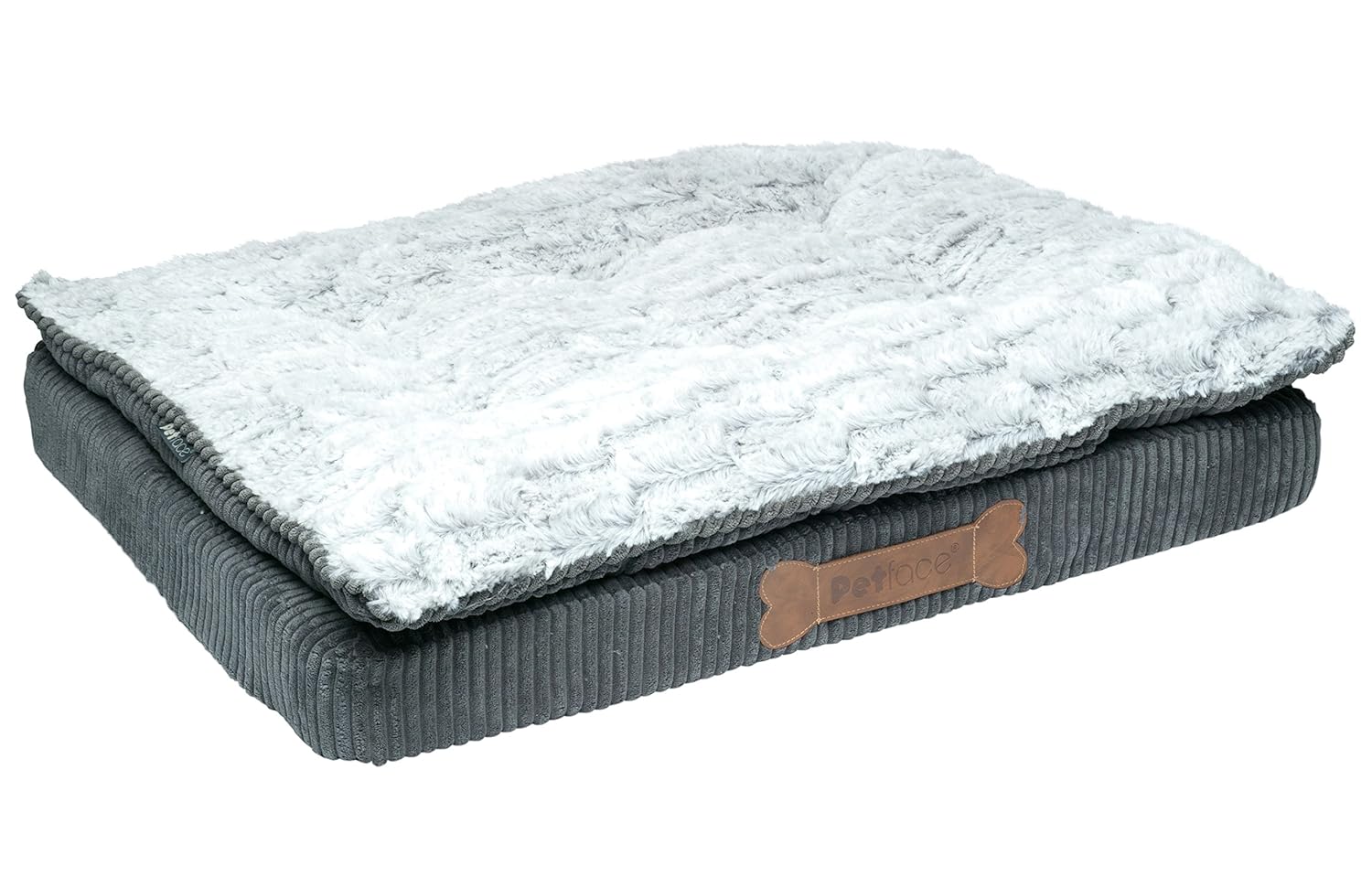 Petface Ultimate Luxury Memory Foam Bed,Grey,Medium