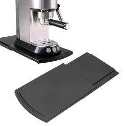Qivine Coffee Machine Mat, Large Sliding Tray for Kitchen Appliances 30x21cm Sliding Coffee Mat Machine Tray, ABS Drying Mat for Kitchen Counter with Smooth Rolling Wheels