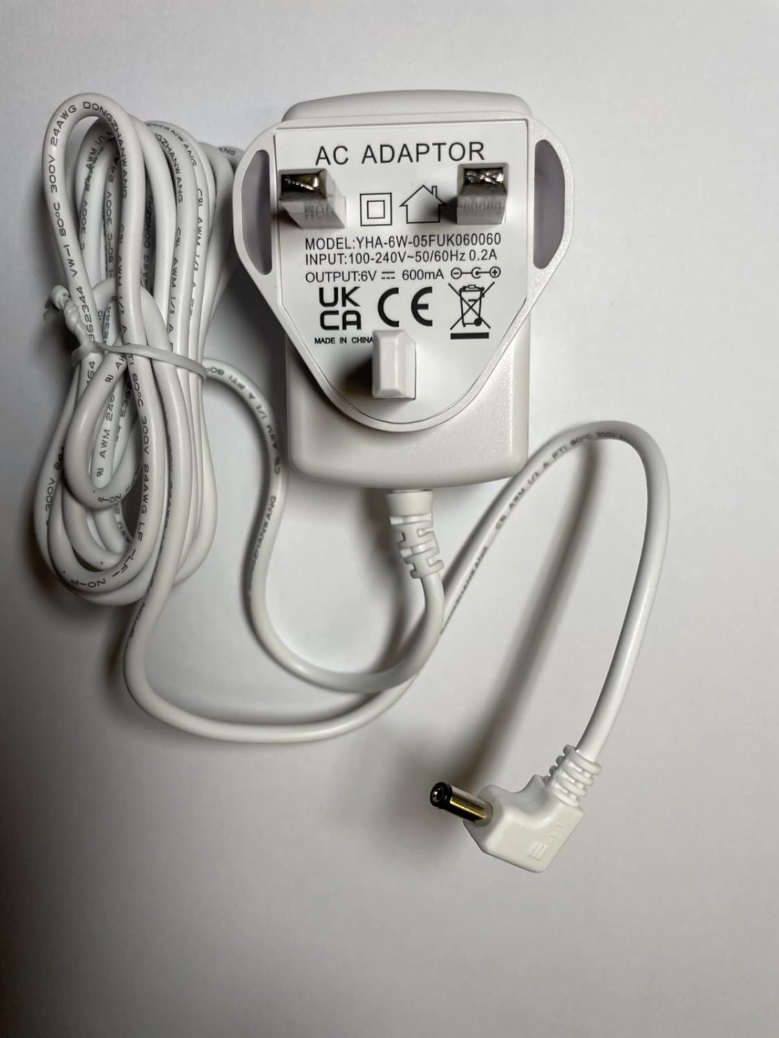 Replacement for 6V AC-DC Power Adaptor Charger for Hello Baby HB32 Baby Monitor