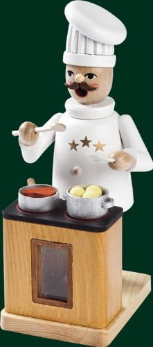 Rudolphs Schatzkiste Smoking figure Christmas Seiffen smoking man television cook 16cm Erzgebirge NEW