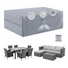 SIRUITON 150X150X74cm Gray Garden Furniture Covers Waterproof with Air Vent, Heavy Duty 420D Oxford Fabric, Garden Table Cover Waterproof, Outdoor Rattan Garden Furniture...