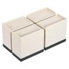 sourcing map Furniture Risers 4.3 Inch, 4Pcs Rectangle Bed Risers Adjustable Couch Lifter for Extender for Bed Desk Sofa Table Lift Support Up to 1300Lbs, Beige