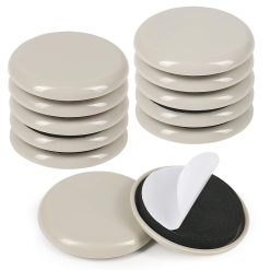 Stick Furniture Sliders, 50mm 12pcs Washing Machine Sliders for Easy Moving on Carpet Hardwood (Beige)