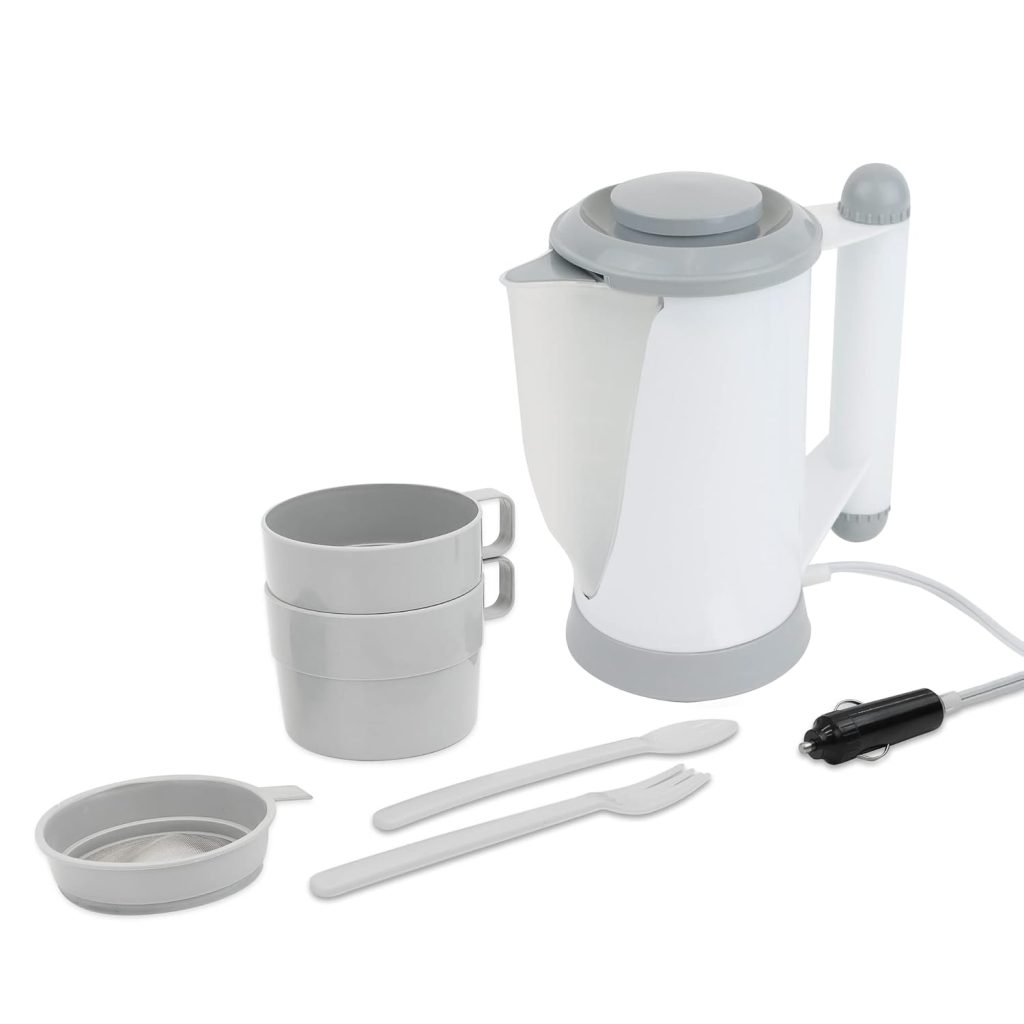 Streetwize – 12v Travel Kettle & Utility Set 700ml, Low Wattage 100w In ...