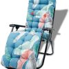 Sun Lounger Cushions, 170 * 50cm Thick Replacement Sunbed Cushions Garden Recliner Relaxer Chair Cushion Patterned Non-slip Lounge Chair Pads for Garden Furniture Outdoor Indoor...