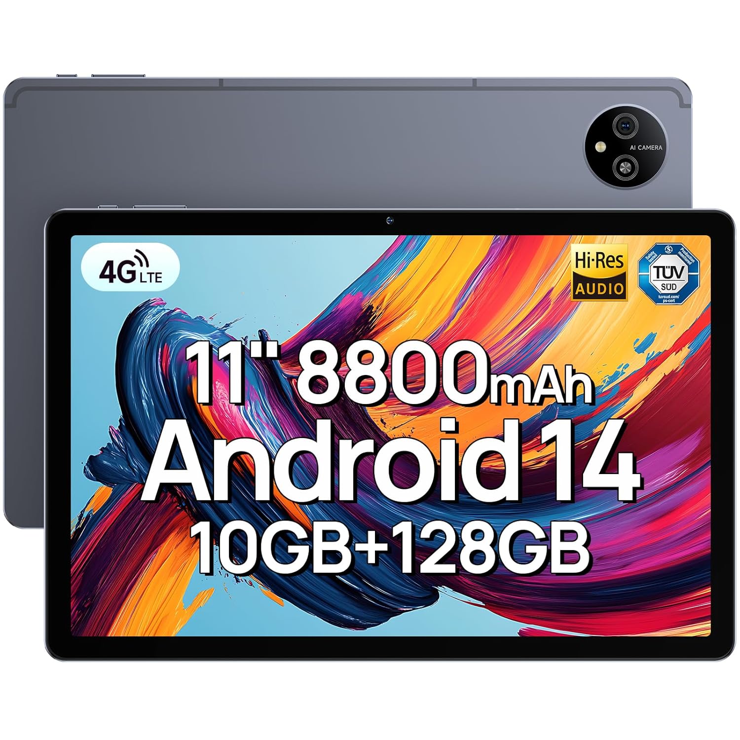 Ulefone Tab A11 Tablet Android 14 2024, 10GB+128GB/2TB SD 11 Inch Octa-Core 8000mAh/18W 16MP+8MP Gaming Tablets SIM Free unlocked PC 4G LTE Dual SIM/5G Wifi/BT5.2/GPS/OTG...