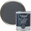 Vintro Paint | No Seal Chalk Paint | Dark Grey | Interior & Exterior Use | Furniture | Walls | Wood | Metal | 1 Litre (Wigeon Grey)