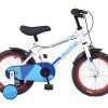 Wildtrak - 14 Inch Bike for Children 3-5 Years Old with Training Wheels - White and Blue