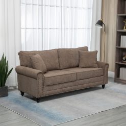 196Cm Scroll Arm Sofa