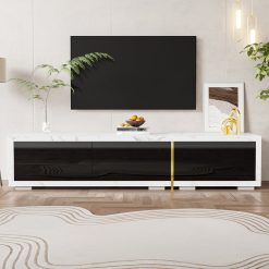 Adjustable-length Tv Stand With Swivel Function For Tvs Up To 88''