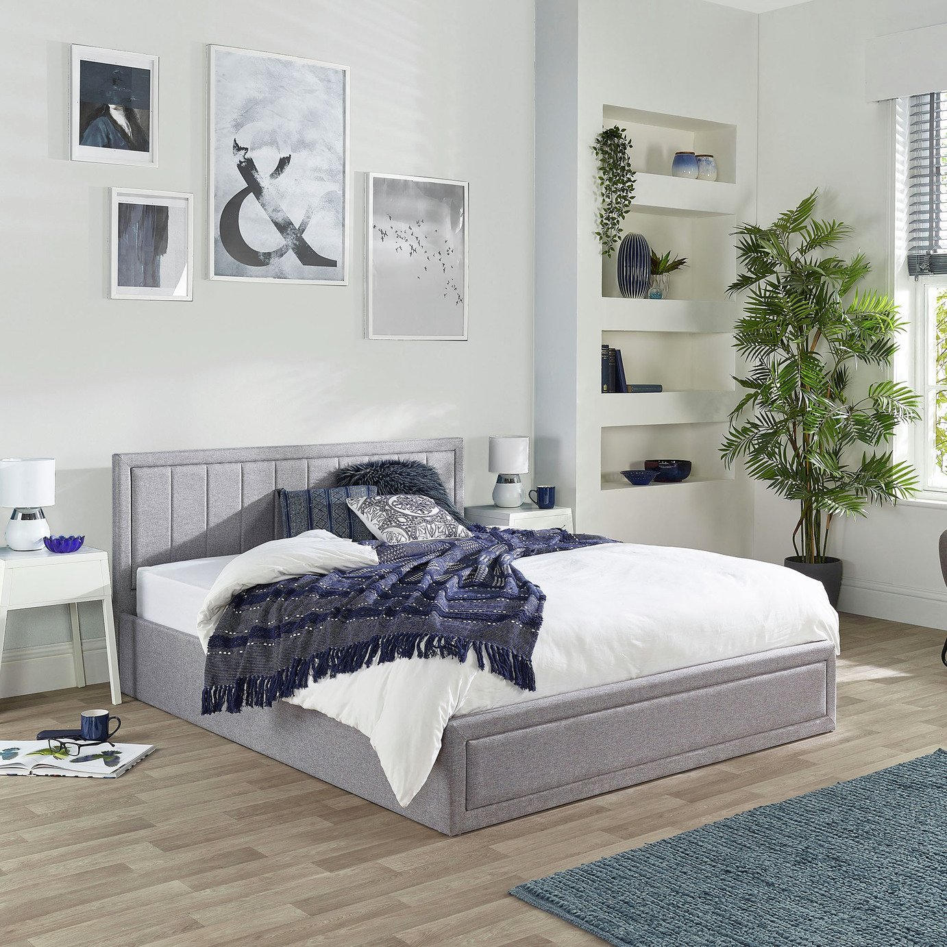 Aspire Cotswold Single End Lift Ottoman Bed - Grey