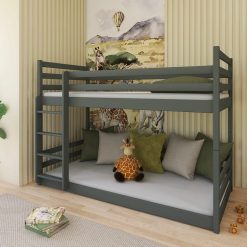 Graphite Mini Bunk Bed for Kids - Safe & Sturdy Design