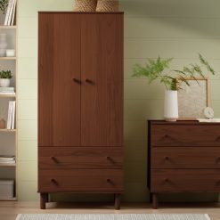 Habitat Akio 2 Drawer 2 Door Wardrobe - Walnut