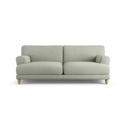 Habitat Askem Fabric 3 Seater Sofa - Sage Green - Ash Leg