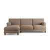 Habitat Askem Fabric Left Hand Corner Sofa -Biscuit-Dark Leg