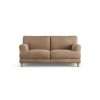 Habitat Askem Velvet 2 Seater Sofa - Latte - Ash Leg