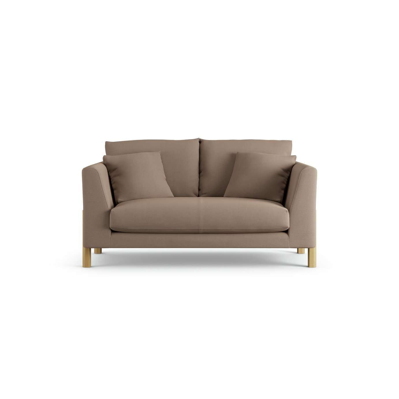 Habitat Aston Fabric 2 Seater Sofa - Biscuit - Ash Leg