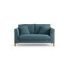 Habitat Aston Fabric 2 Seater Sofa - Blue - Ash Leg